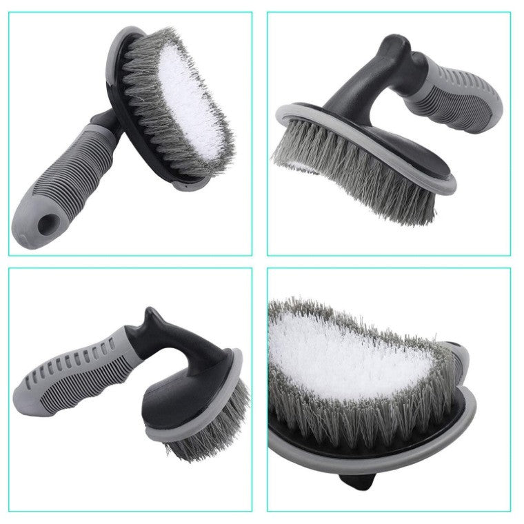 Set 12 Accesorii pentru Curatare Auto, Interior si Exterior, Curatare Jante, Cauciucuri, Gri