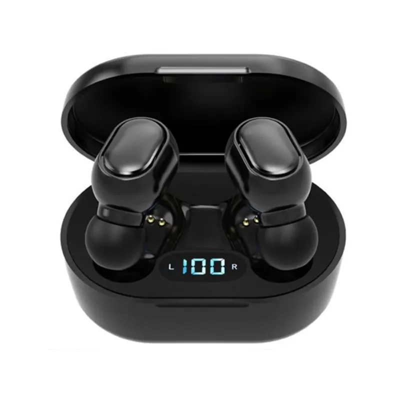 Casti Audio In-ear E6S TWS, Wireless, Bluetooth 5.0, Negru
