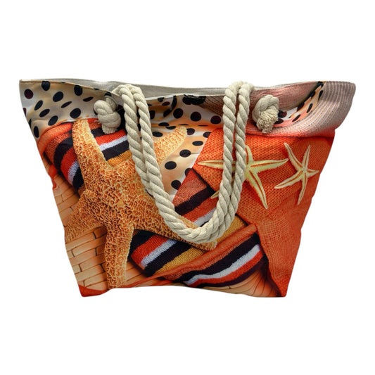 Geanta de Plaja Summer Cocktail din Poliester 100% – Incapatoare, cu Design Marin, Calitate Superioara