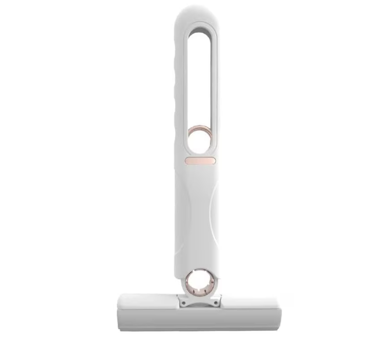 Mini Mop cu Autostoarcere Pentru Suprafete si Geamuri, Spalare Umeda sau Uscata, Alb/gri