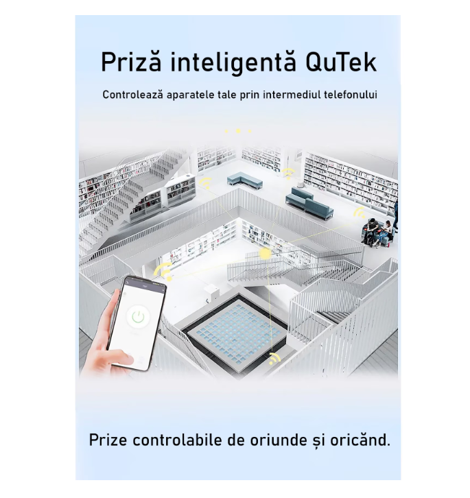Priza SmartPlug® Wi-Fi, Max 20A, monitorizare consum energie, compatibil SmartLife, Google, Alexa