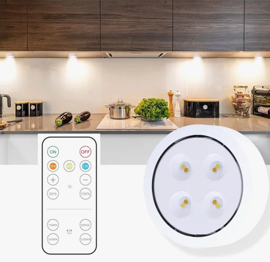 Lampa LED fără fir, cu baterii, 3 culori de lumină, cu telecomandă