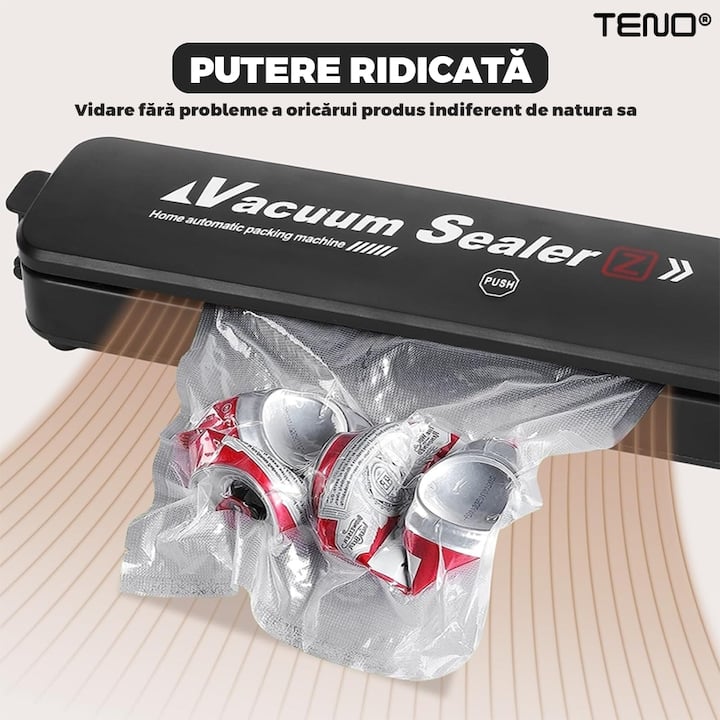 Aparat de Vidat Alimente + 10 Pungi Vacuum Sealer 90w