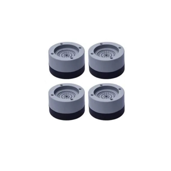 Set 4 Picioruse Suport Anti-Zgomot si Antiderapante pentru masina de spalat, uscator haine, Gri, 6 x 3 cm